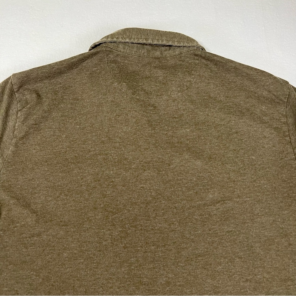 Lucky Brand Venice Burnout Polo Shirt Men’s XL Classic Fit Olive Green - Picture 9 of 12